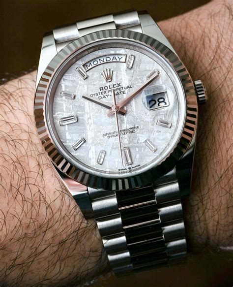 rolex day date white gold with diamonds|Rolex Day-Date 40 228239.